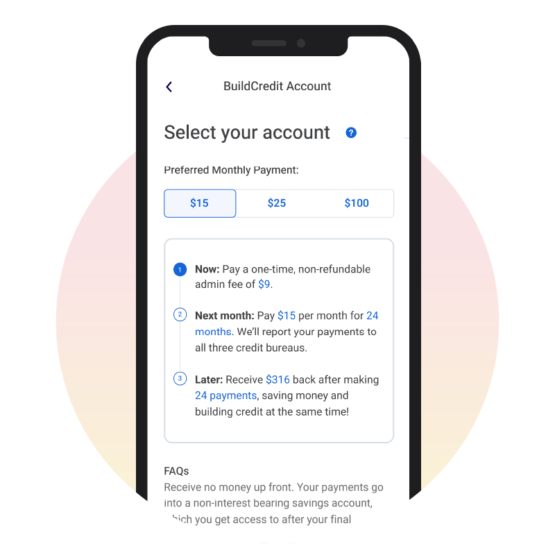Array's BuildCredit Account Product Dashboard